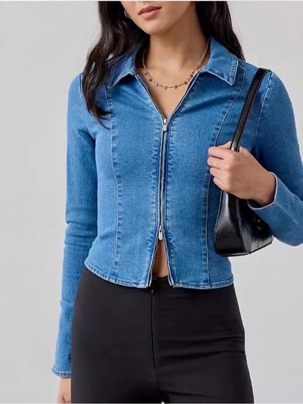 Urban Outfitters Blue Denim Zip-Front Women’s Jacket